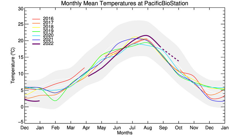 graph of monthly means